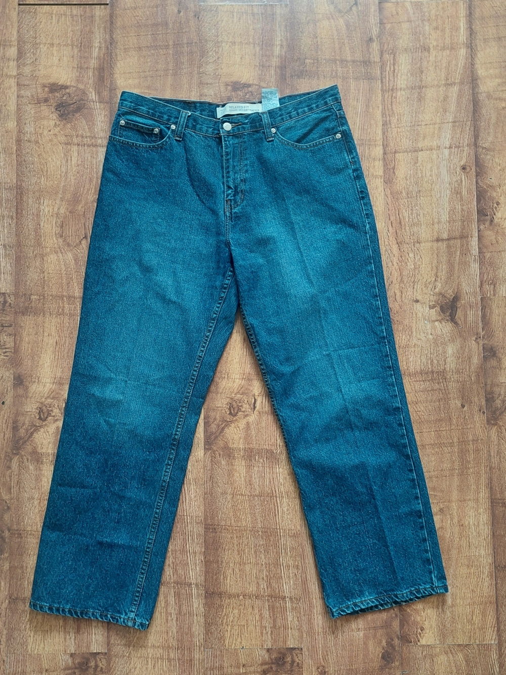 🌟Y25 Cotton Men's Straight-Leg Denim Jeans in Deep Blue 2000s